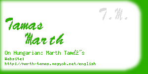 tamas marth business card